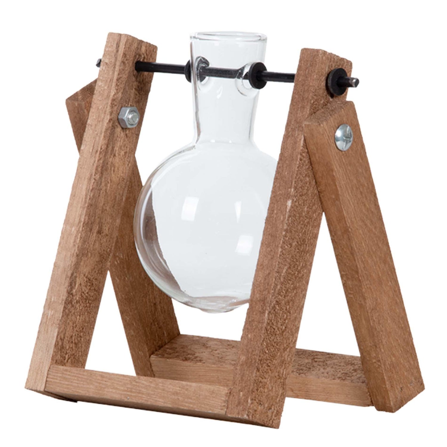 Cuttig Stand - 1 glass vase - Hydroponic vase for cuttigs - Wooden - Cultivation station