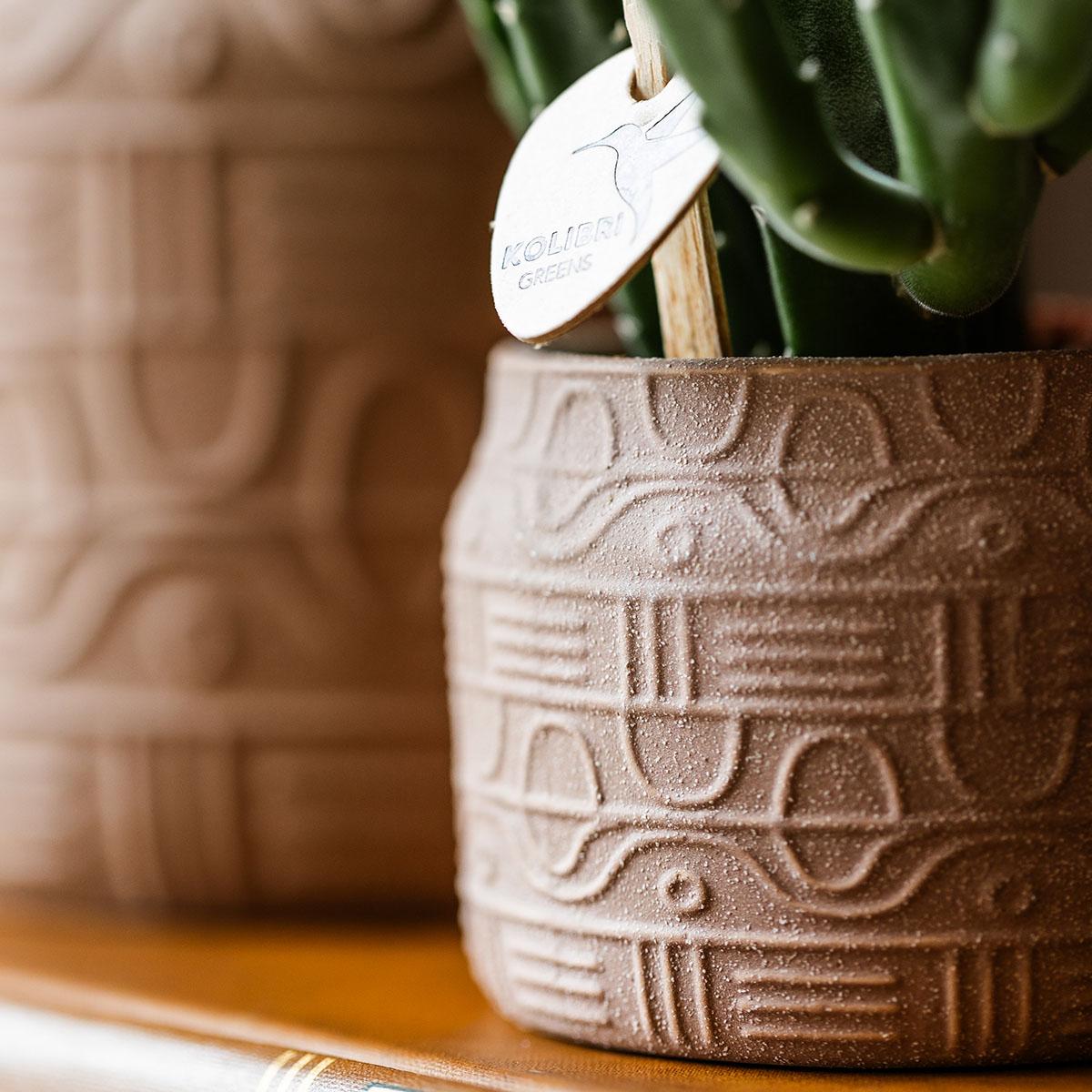 Kolibri Home – Hyroglyph prydnadskruka - Sand - Ø9cm