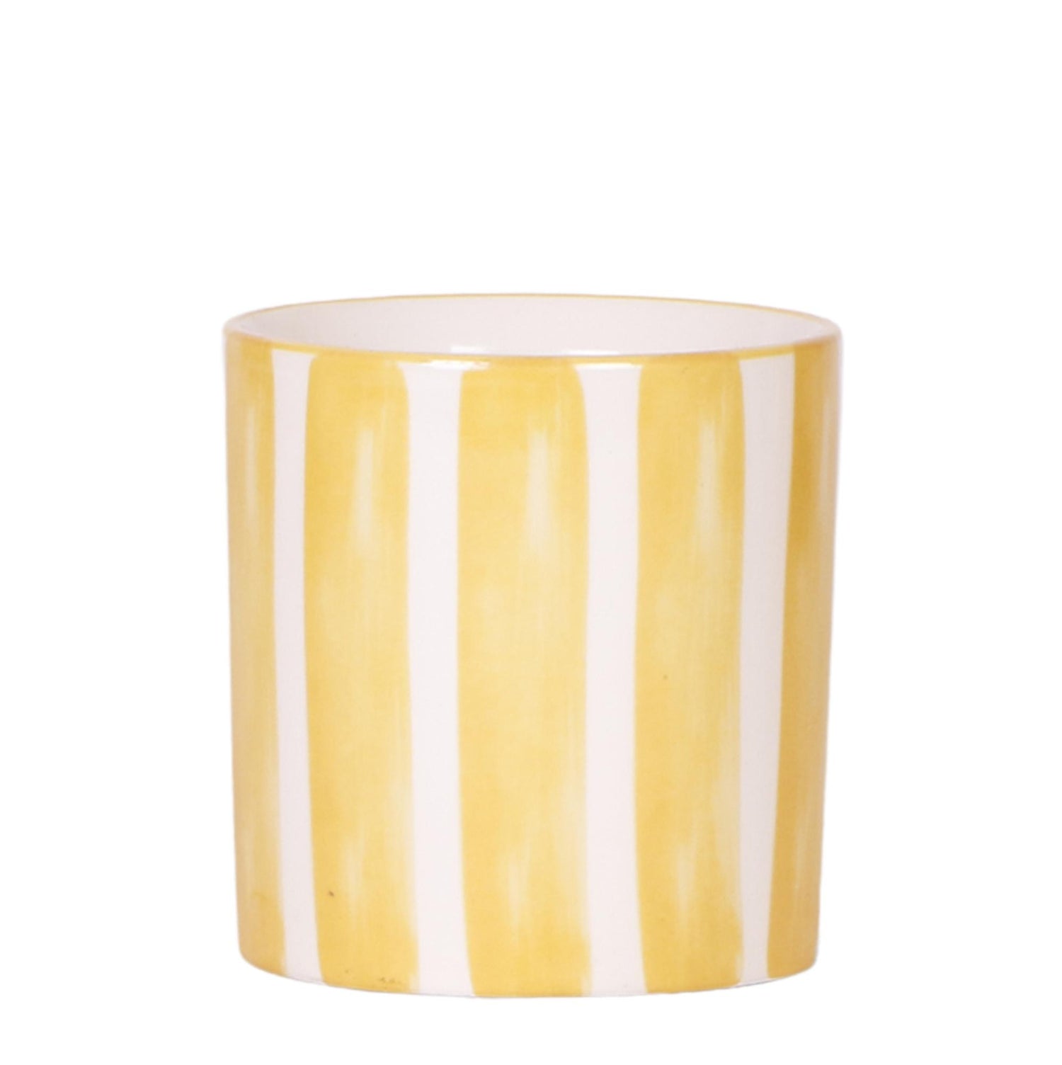 Kolibri Home – Paited stripe - Yellow - Ø9cm