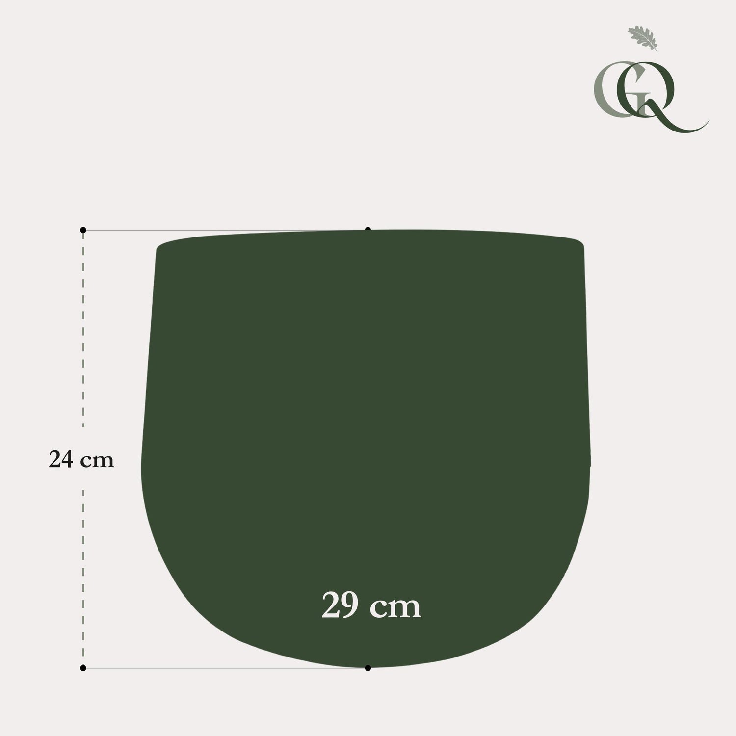 Pot - Koper -Elisa vitage green - M - H24 W29