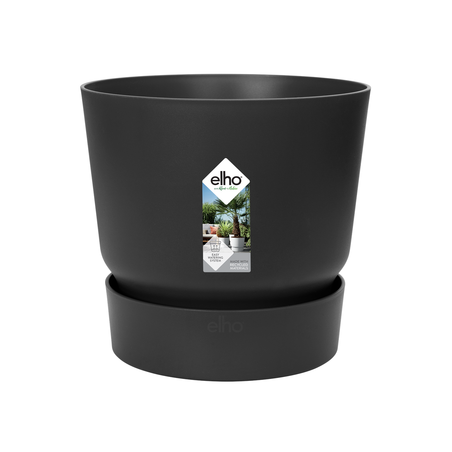 Pot elho Greenville Round svart - D14 x H13