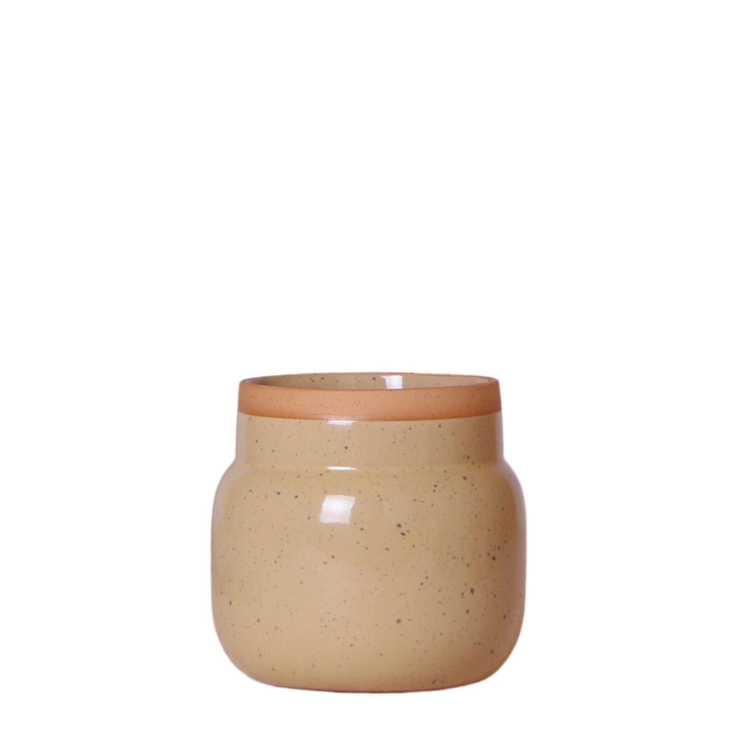 Kolibri Home – Vitage kruka - khaki keramisk prydnadskruka - Ø9cm