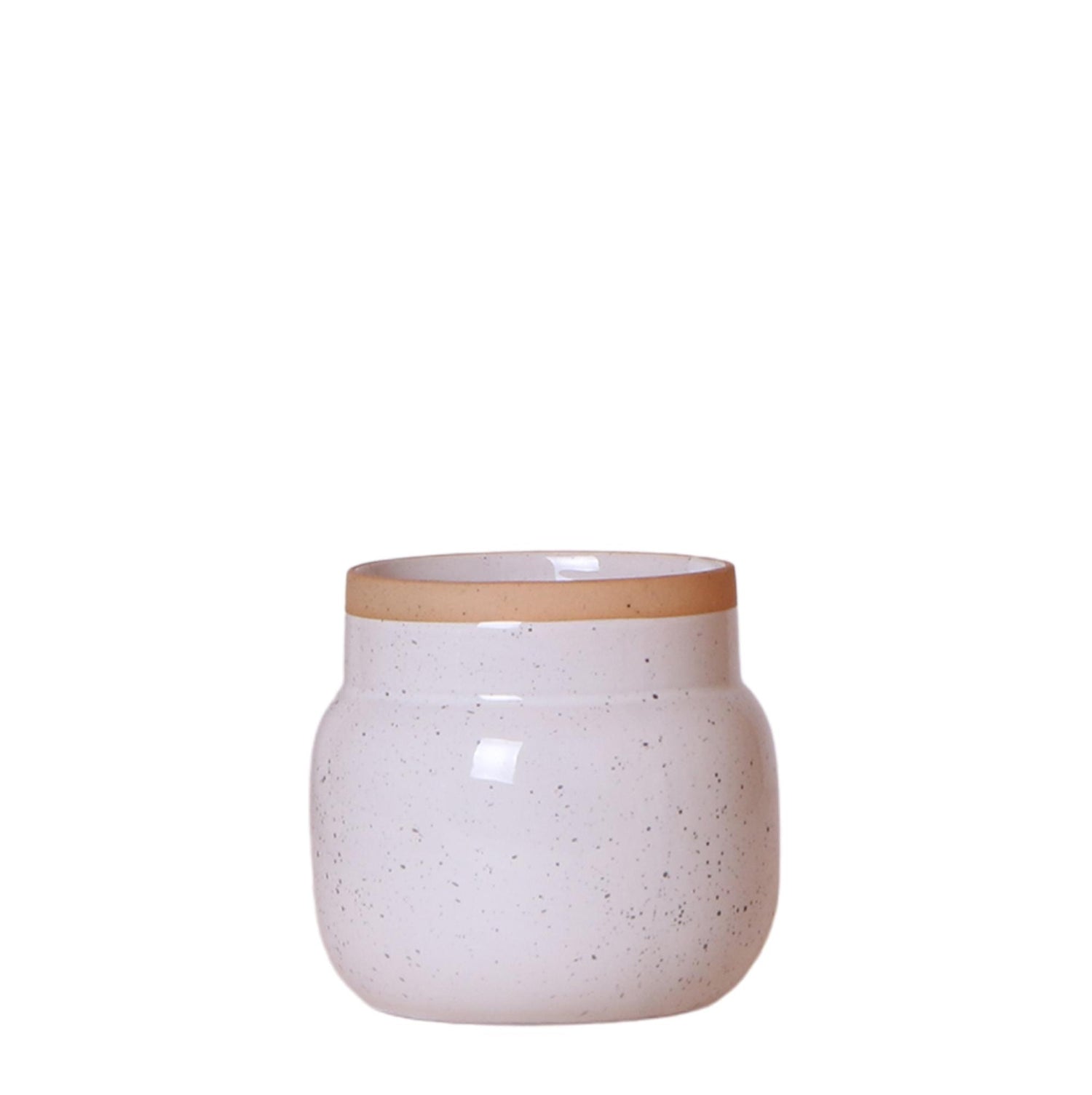 Kolibri Home – Vitage kruka - Witte keramisk prydnadskruka - Ø9cm
