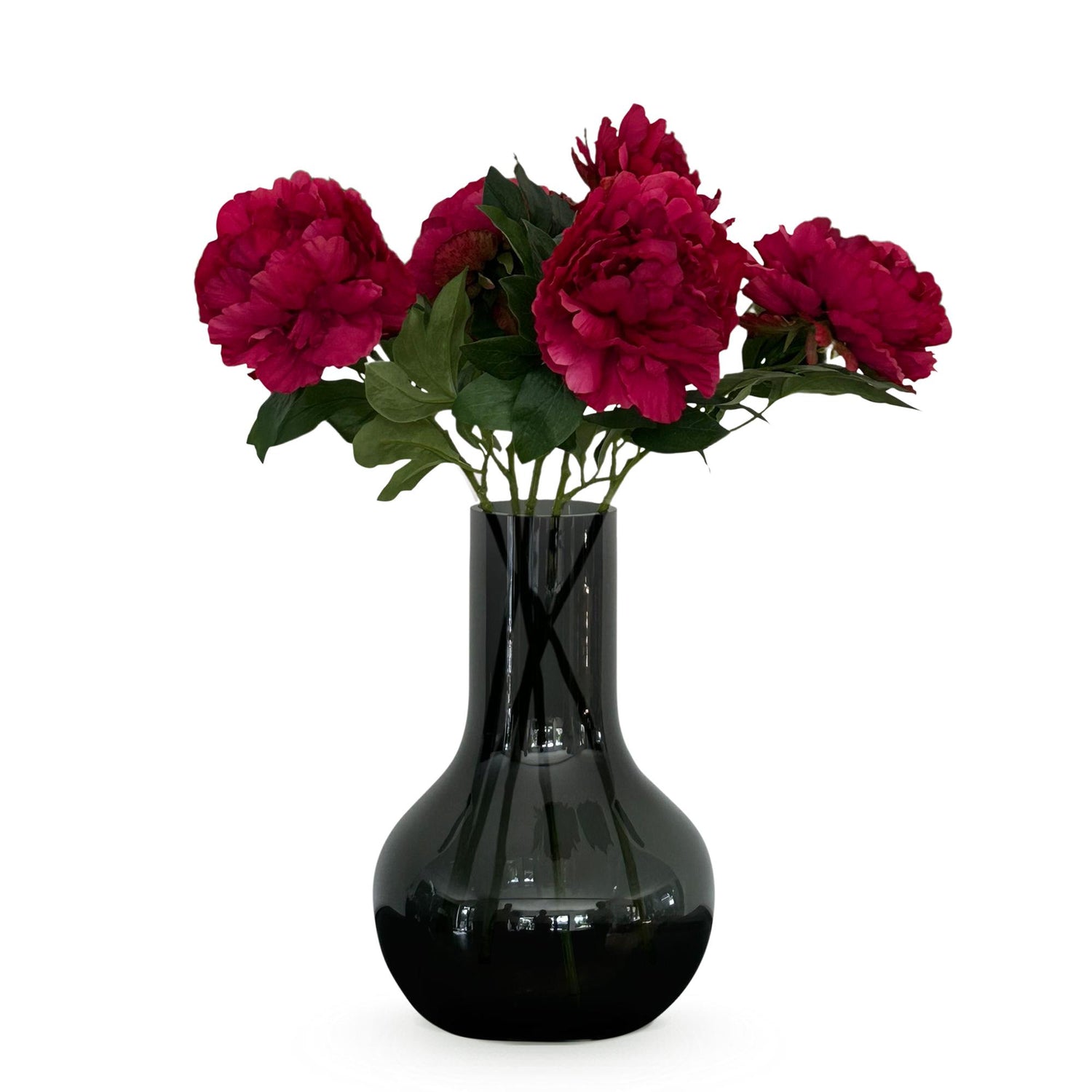 Kunstbloemen Solo - Dark Pik - Peonies - x 5 - 65cm